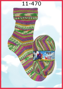 Opal Wirbelwind Sockenwolle Farbe 470