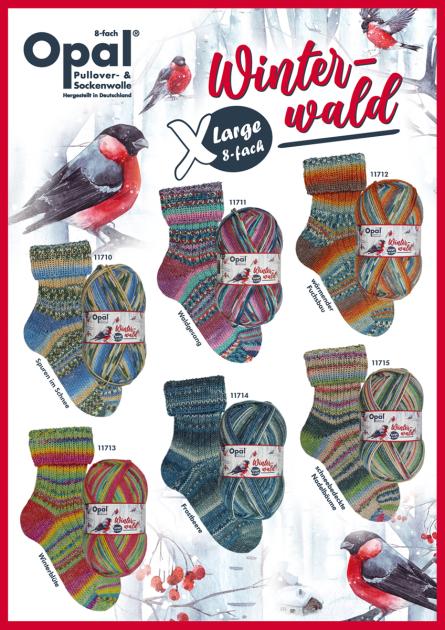 Opal X-Large Winterwald Sockenwolle
