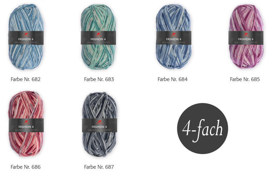 Pro Lana Sockenwolle Fashion 4 Farbe 9999