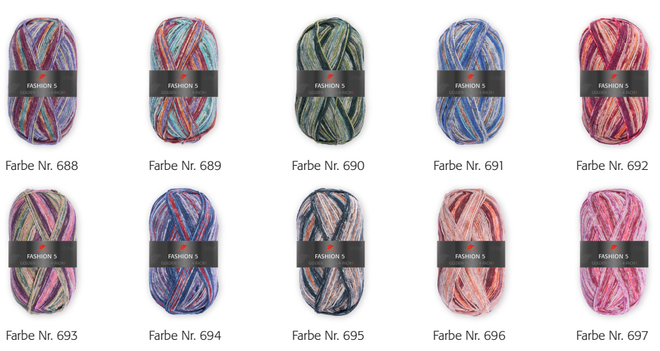 Pro Lana Sockenwolle Fashion 5 6f Farbe 9999