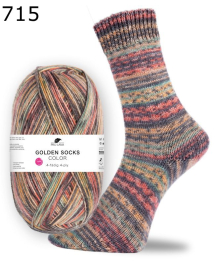 Pro Lana Sockenwolle Golden Socks Color Farbe 715