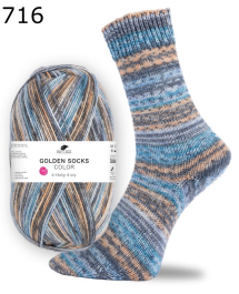 Pro Lana Sockenwolle Golden Socks Color Farbe 716