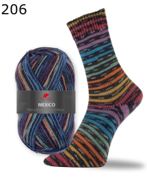 Pro Lana Sockenwolle Mexico Socks Color Farbe 206