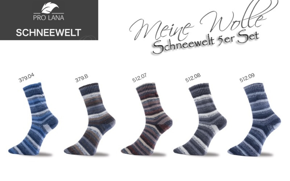 Pro Lana Sockenwolle Schneewelt Sortiment Farbe 9999