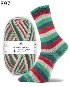 Pro Lana Sockenwolle X-Mas Farbe 897
