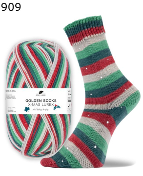 Pro Lana Sockenwolle X-Mas Lurex Farbe 909