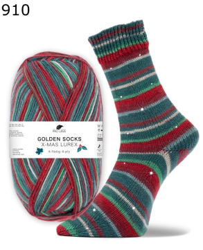 Pro Lana Sockenwolle X-Mas Lurex Farbe 910