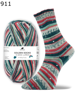 Pro Lana Sockenwolle X-Mas Lurex Farbe 911