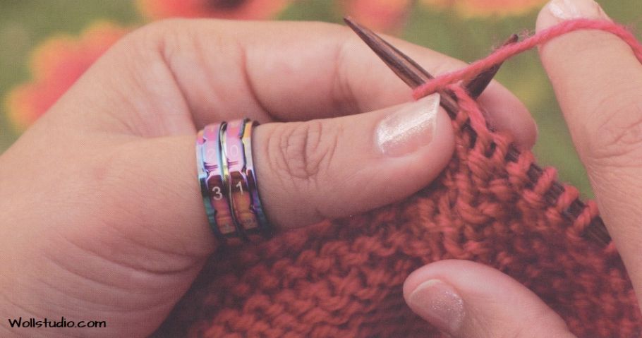 Reihenzhler Ring Regenbogen KnitPro 3