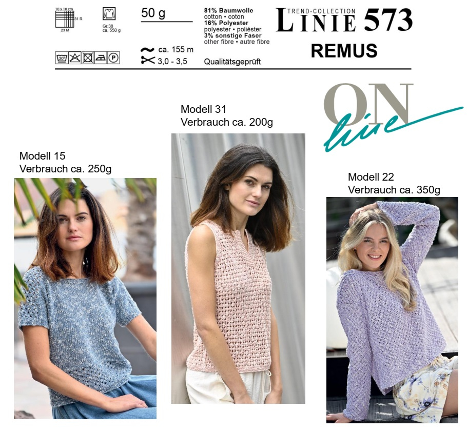 Remus Linie 573 ONline-Garne Farbe 9999
