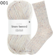 Rico Sockenwolle Linen Tweed Farbe 1