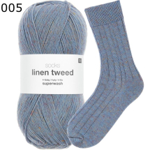 Rico Sockenwolle Linen Tweed Farbe 5