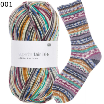 Rico Sockenwolle Neon Fair Isle Farbe 1