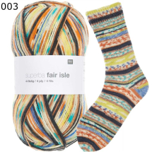 Rico Sockenwolle Neon Fair Isle Farbe 3
