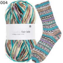 Rico Sockenwolle Neon Fair Isle Farbe 4