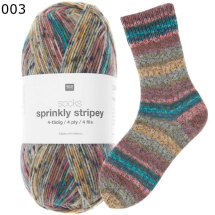 Rico Sockenwolle Sprinkly Striply Farbe 3