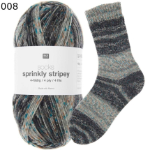 Rico Sockenwolle Sprinkly Striply Farbe 8