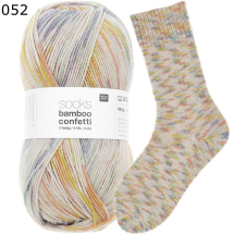 Rico Sockenwolle Superba Bamboo Confetti Farbe 52