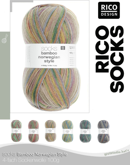 Rico Sockenwolle Superba Bamboo Norwegian