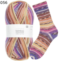 Rico Sockenwolle Superba Bamboo Rainbow Farbe 56