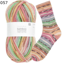 Rico Sockenwolle Superba Bamboo Rainbow Farbe 57