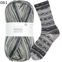 Rico Sockenwolle Superba Bamboo Rainbow Farbe 61