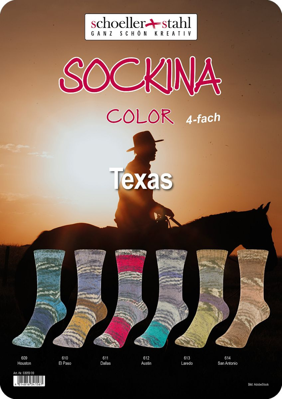 Sockina Texas Schoeller Stahl Farbe 9999