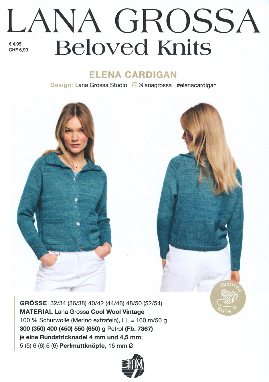 Strickanleitung Lana Grossa Elena Cardigan 3