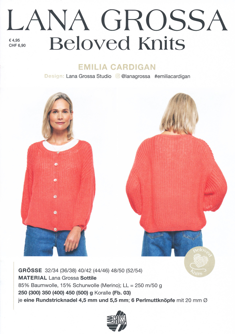 Strickanleitung Lana Grossa Emilia Cardigan 3