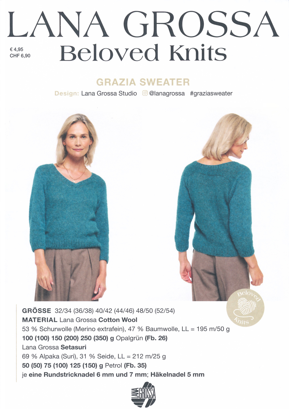 Strickanleitung Lana Grossa Grazia Sweater 3