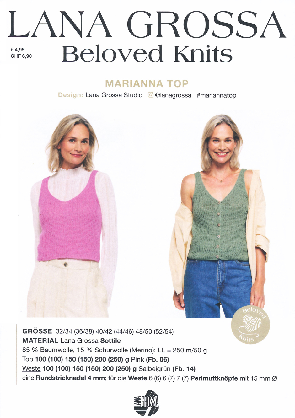 Strickanleitung Lana Grossa Marianna Top 3
