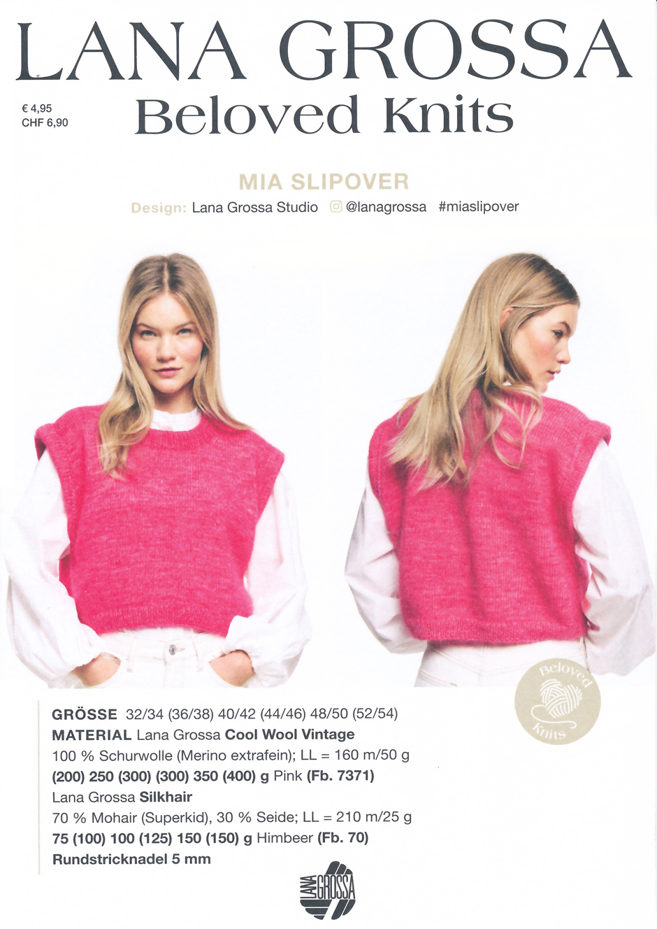 Strickanleitung Lana Grossa Mia Slipover 3
