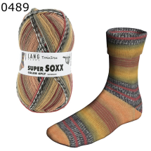 Super Soxx Color 6-fach Lang Yarns Farbe 489