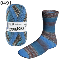 Super Soxx Color 6-fach Lang Yarns Farbe 491