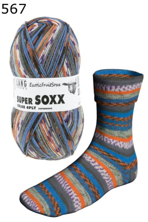Super Soxx Exotic Fruit Lang Yarns Farbe 567