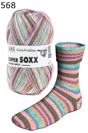 Super Soxx Exotic Fruit Lang Yarns Farbe 568