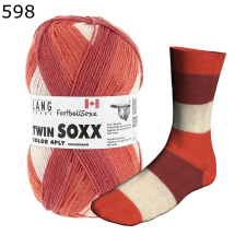 Super Soxx Football Lang Yarns Farbe 598