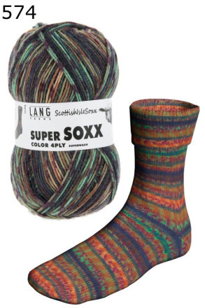 Super Soxx Scottish Isle Lang Yarns Farbe 574