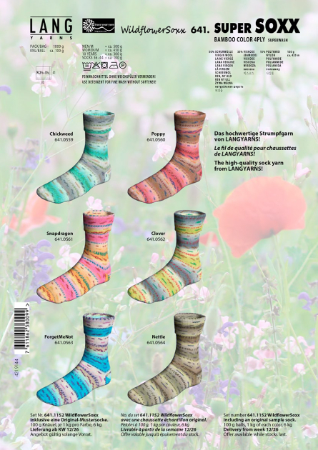 Super Soxx Wildflower Bamboo Lang Yarns