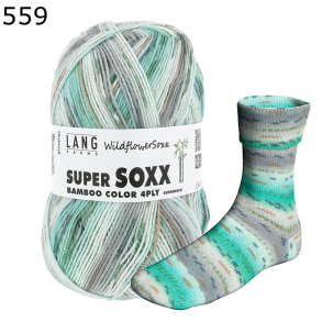 Super Soxx Wildflower Bamboo Lang Yarns Farbe 559