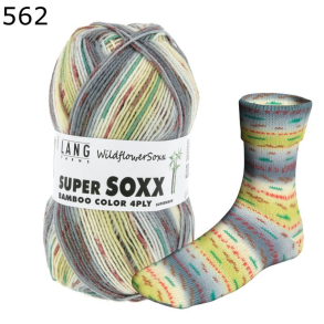 Super Soxx Wildflower Bamboo Lang Yarns Farbe 562