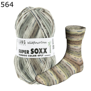 Super Soxx Wildflower Bamboo Lang Yarns Farbe 564