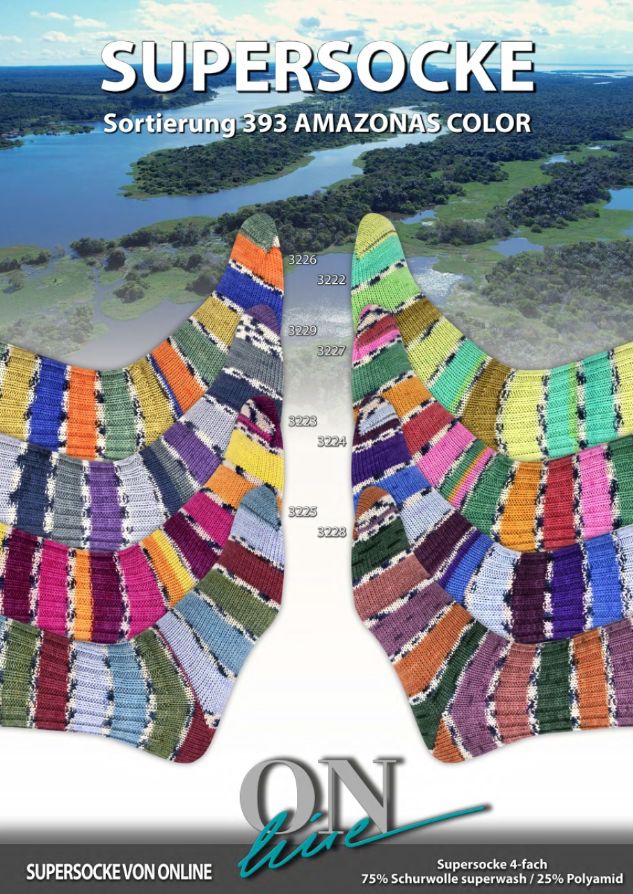 Supersocke 393 Amazonas ONline Sockenwolle Farbe 9999