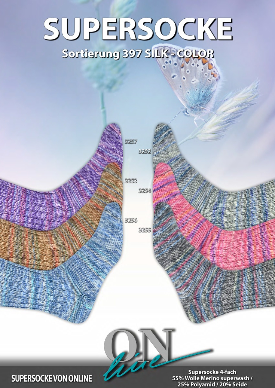 Supersocke 397 Silk ONline Sockenwolle Farbe 9999