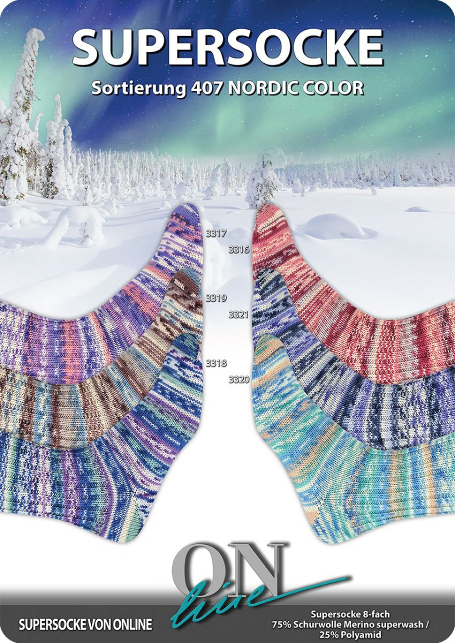 Supersocke 407 Merino Nordic ONline Sockenwolle Farbe 9999
