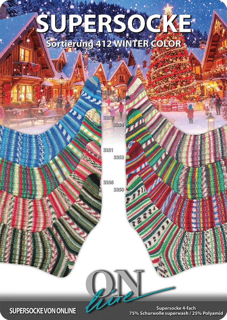 Supersocke 412 Winter ONline Sockenwolle Farbe 9999