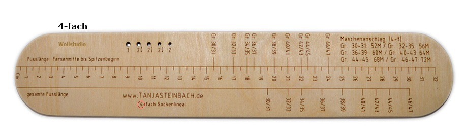 Tanja Steinbach Sockenlineal Lana Grossa Farbe 9996