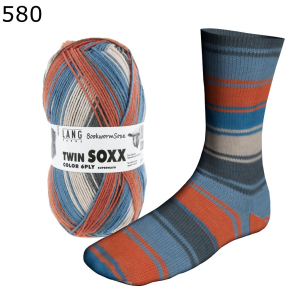 Twin Soxx Bookworm Lang Yarns Farbe 580