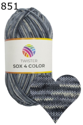 Twister Sox 4 Color Sockenwolle Farbe 851