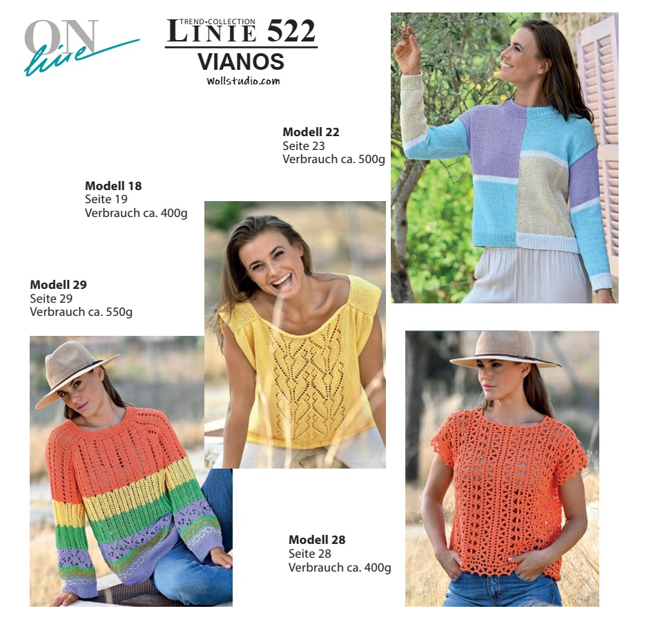 Vianos Linie 522 ONline-Garne Farbe 9998